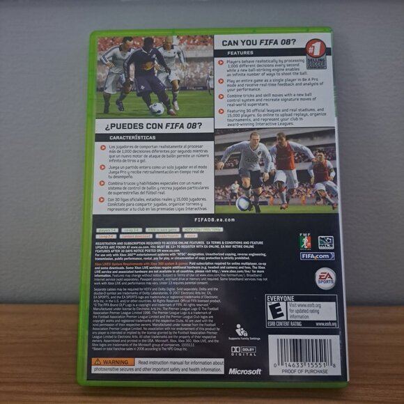 FIFA Soccer 08 (Microsoft Xbox 360, 2007) Untested - Picture 2 of 5
